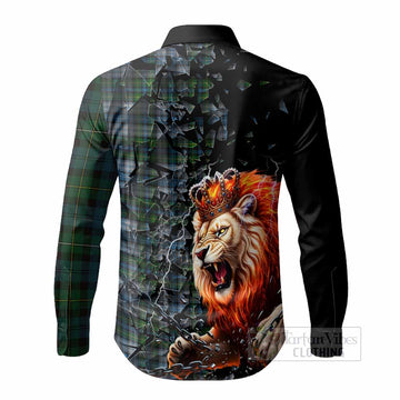 MacNeil (McNeil) Tartan Mighty Lion Long Sleeve Button Shirts Explosion Flying Pieces
