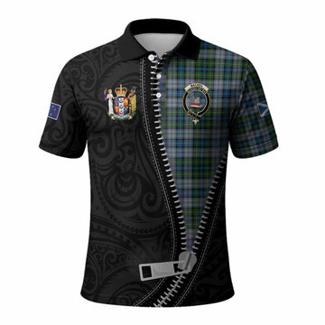 MacNeil (McNeil) Tartan Polo Shirt New Zealand Pattern Unique Zipper Stylized