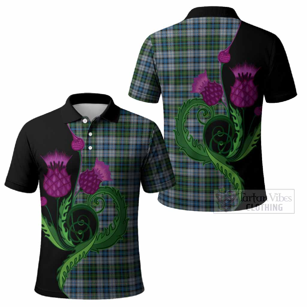 MacNeil (McNeil) Tartan Polo Shirt Traditional Scottish Thistle