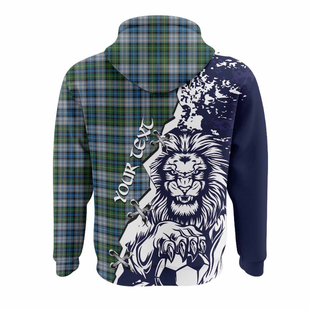 MacNeil (McNeil) Tartan Scottish Hoodie Angry Lion With Soccer Ball Style