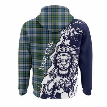 MacNeil (McNeil) Tartan Scottish Hoodie Angry Lion With Soccer Ball Style
