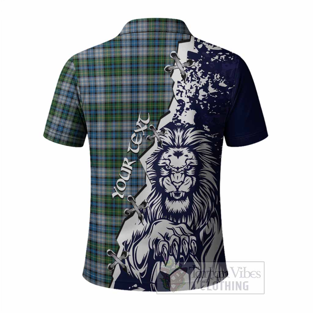 MacNeil (McNeil) Tartan Scottish Polo Shirt Angry Lion With Soccer Ball Style