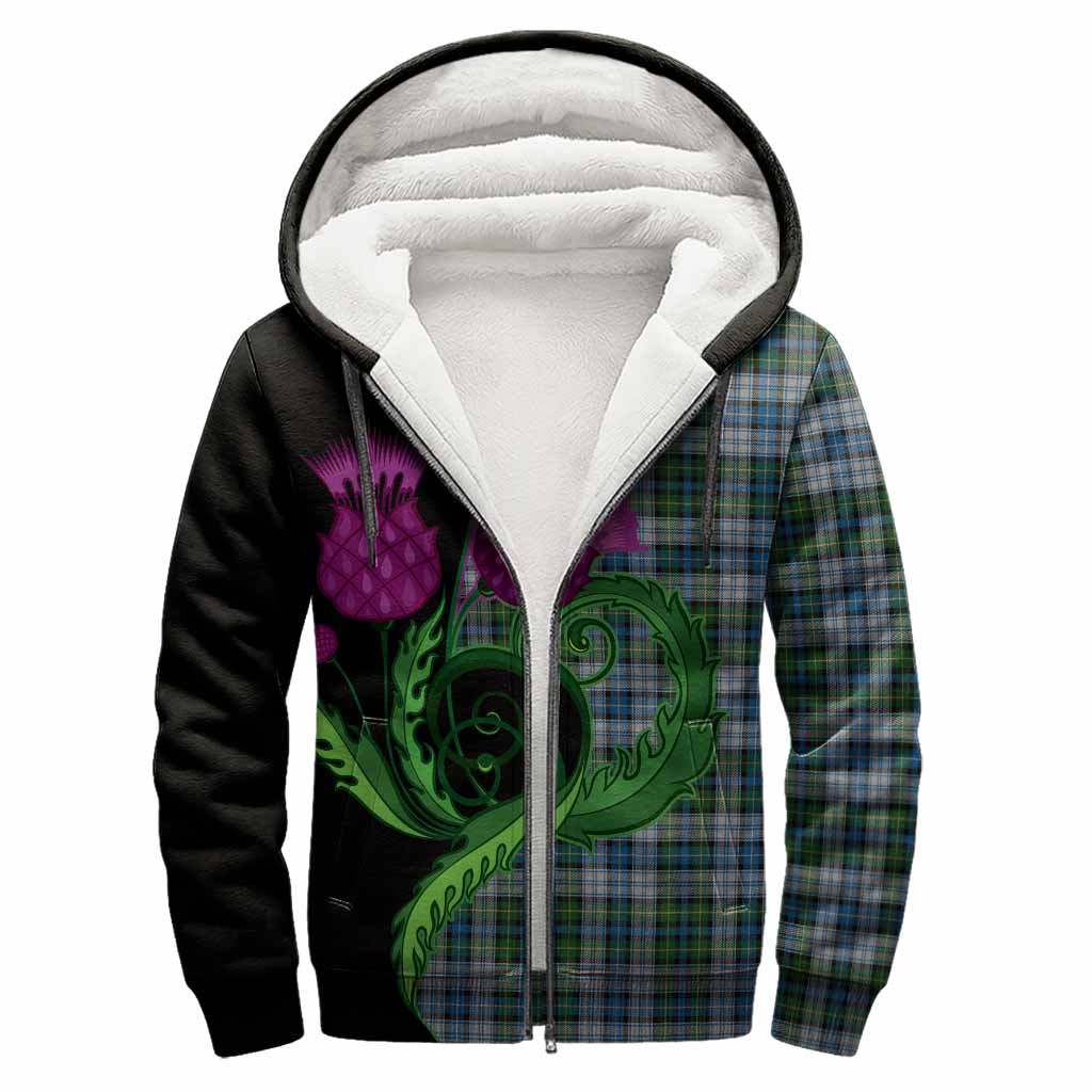 MacNeil (McNeil) Tartan Sherpa Hoodie Traditional Scottish Thistle