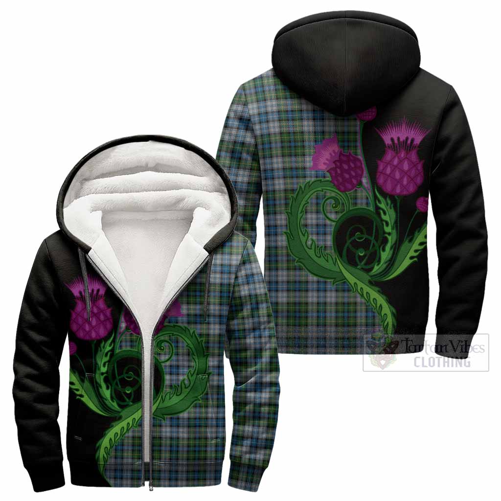MacNeil (McNeil) Tartan Sherpa Hoodie Traditional Scottish Thistle