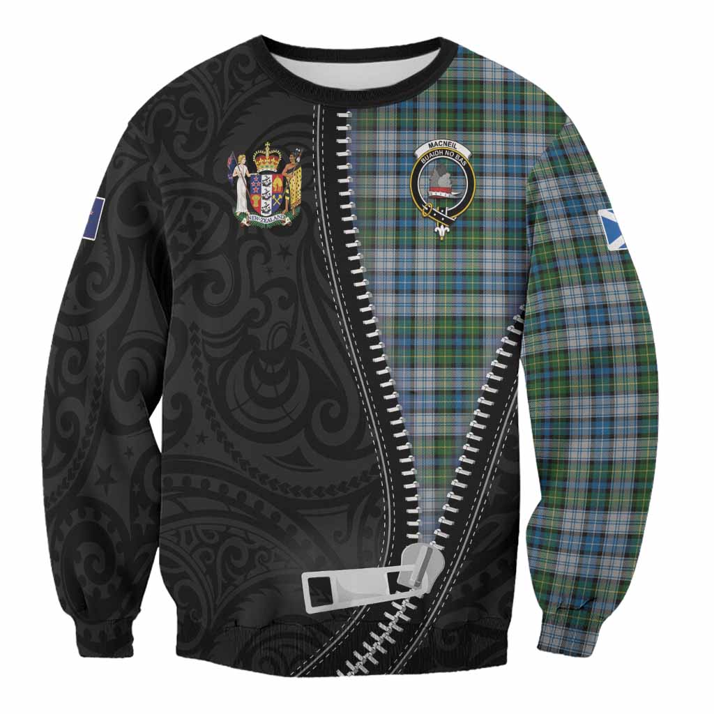 MacNeil (McNeil) Tartan Sweatshirt New Zealand Pattern Unique Zipper Stylized