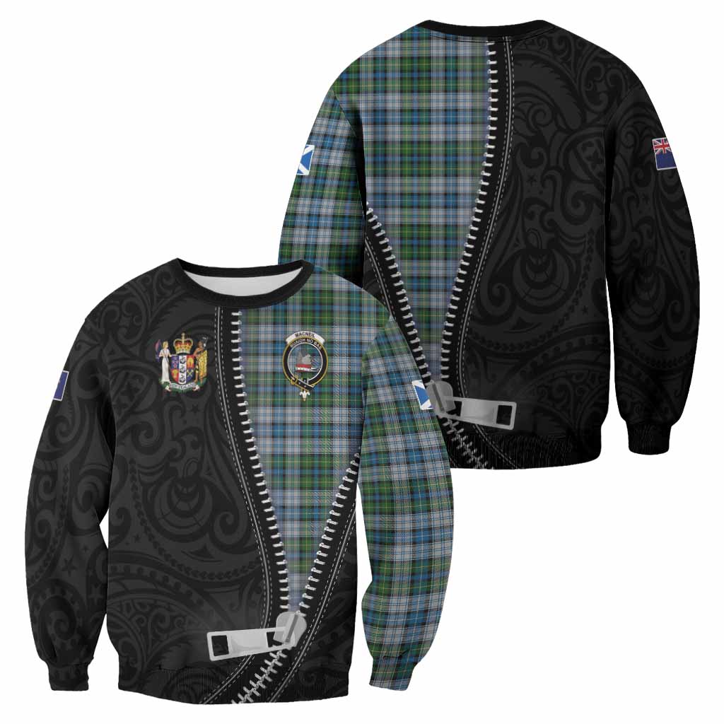 MacNeil (McNeil) Tartan Sweatshirt New Zealand Pattern Unique Zipper Stylized