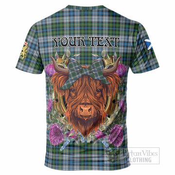 MacNeil (McNeil) Tartan T-Shirt Scottish Thistle Heilan Coo