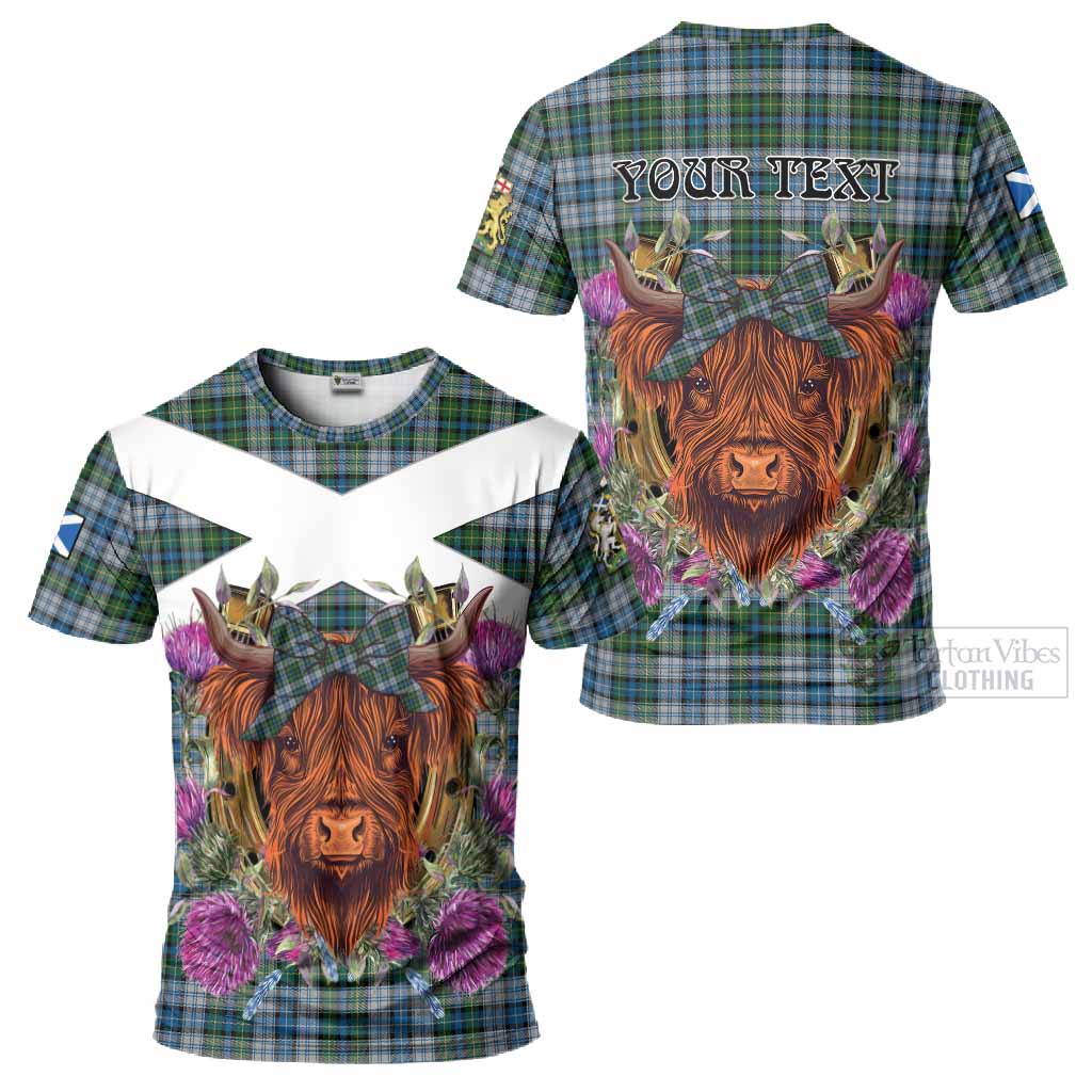 MacNeil (McNeil) Tartan T-Shirt Scottish Thistle Heilan Coo