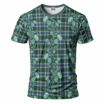 MacNeil (McNeil) Tartan T-Shirt Seamless Scottish Thistle Flowers