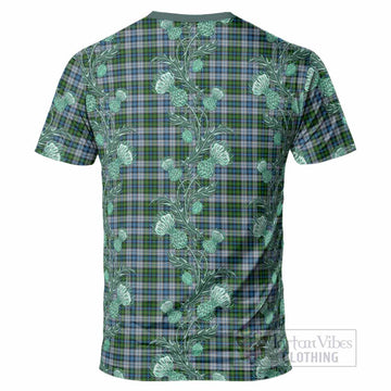 MacNeil (McNeil) Tartan T-Shirt Seamless Scottish Thistle Flowers