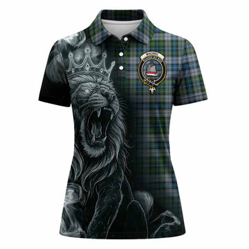 MacNeil (McNeil) Tartan Women Polo Shirt Roaring Lion Heritage