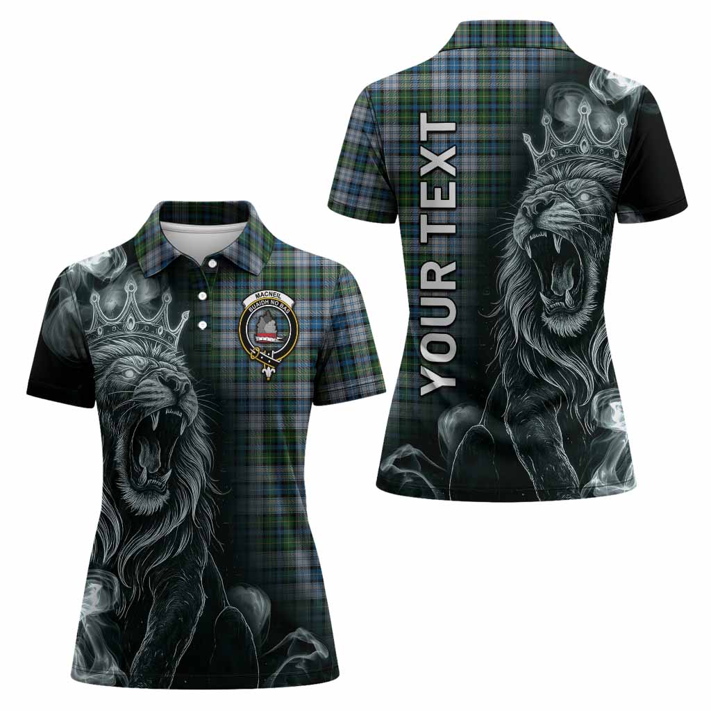 MacNeil (McNeil) Tartan Women Polo Shirt Roaring Lion Heritage