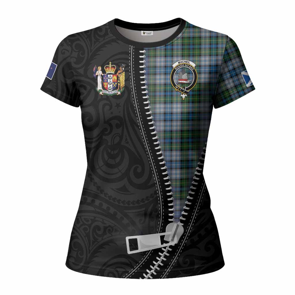 MacNeil (McNeil) Tartan Women T shirt New Zealand Pattern Unique Zipper Stylized