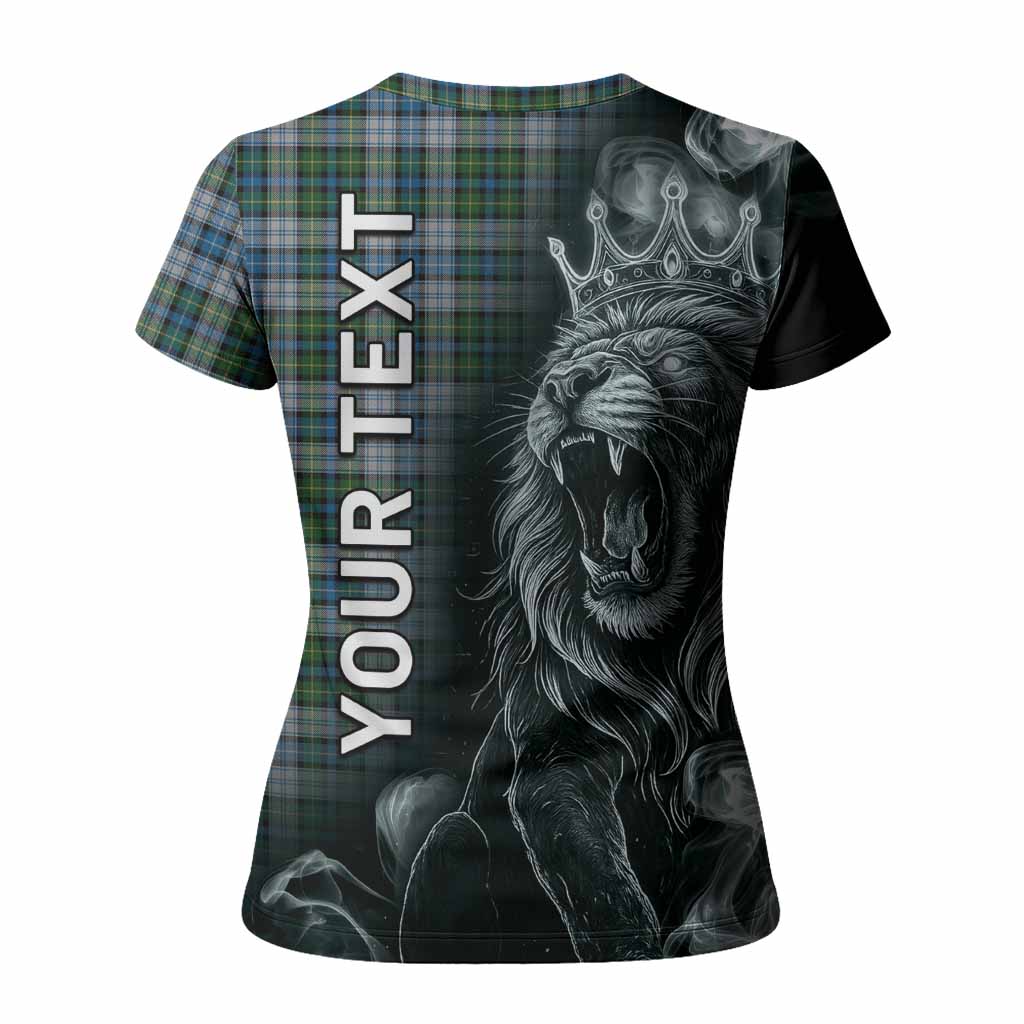 MacNeil (McNeil) Tartan Women T shirt Roaring Lion Heritage