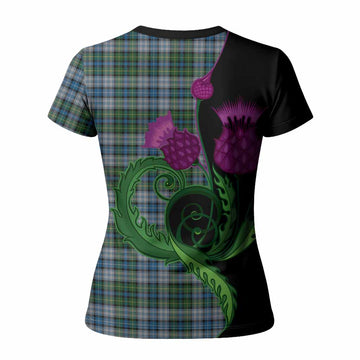 MacNeil (McNeil) Tartan Women T shirt Traditional Scottish Thistle