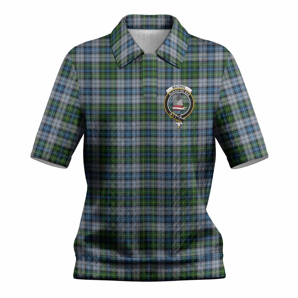 MacNeil (McNeil) Tartan Women’s Polo Sweater Top with Family Crest