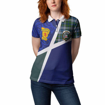 MacNeil (McNeil) The Scottish Football Crest Women Polo Shirt Lion-Tartan Army