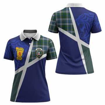 MacNeil (McNeil) The Scottish Football Crest Women Polo Shirt Lion-Tartan Army