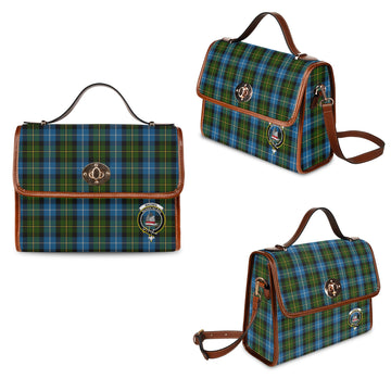 macneil-of-barra-tartan-leather-strap-waterproof-canvas-bag-with-family-crest