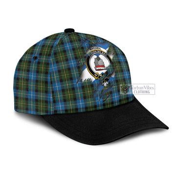 MacNeil of Barra Tartan Classic Cap with Family Crest In Me Style