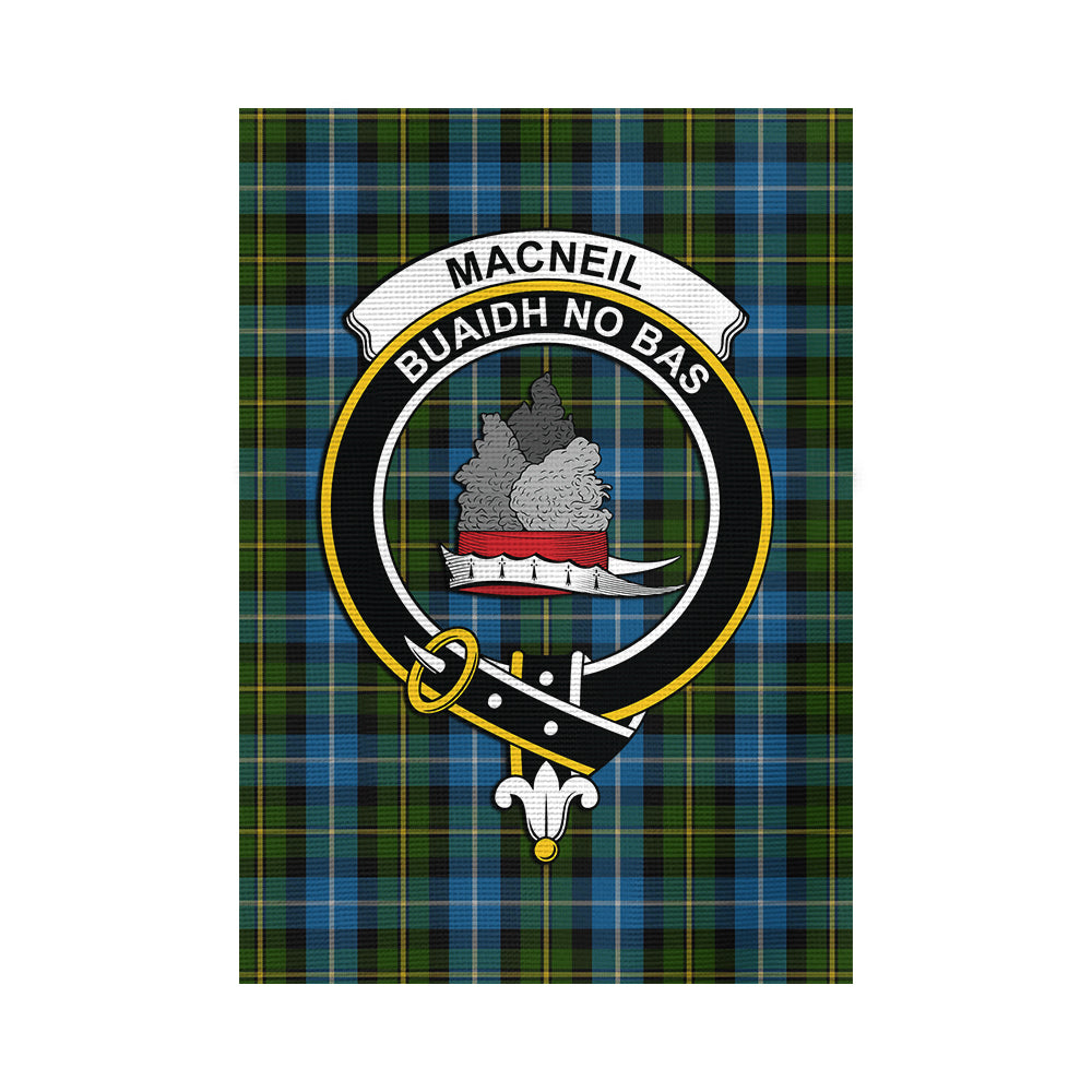 MacNeil of Barra Tartan Flag with Family Crest - Tartan Vibes Clothing