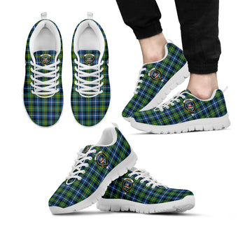 MacNeil of Barra Ancient Tartan Sneakers with Family Crest