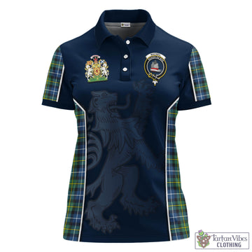 MacNeil of Barra Ancient Tartan Women's Polo Shirt with Family Crest and Lion Rampant Vibes Sport Style