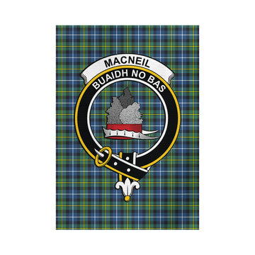 MacNeil of Barra Ancient Tartan Garden Flag with Family Crest