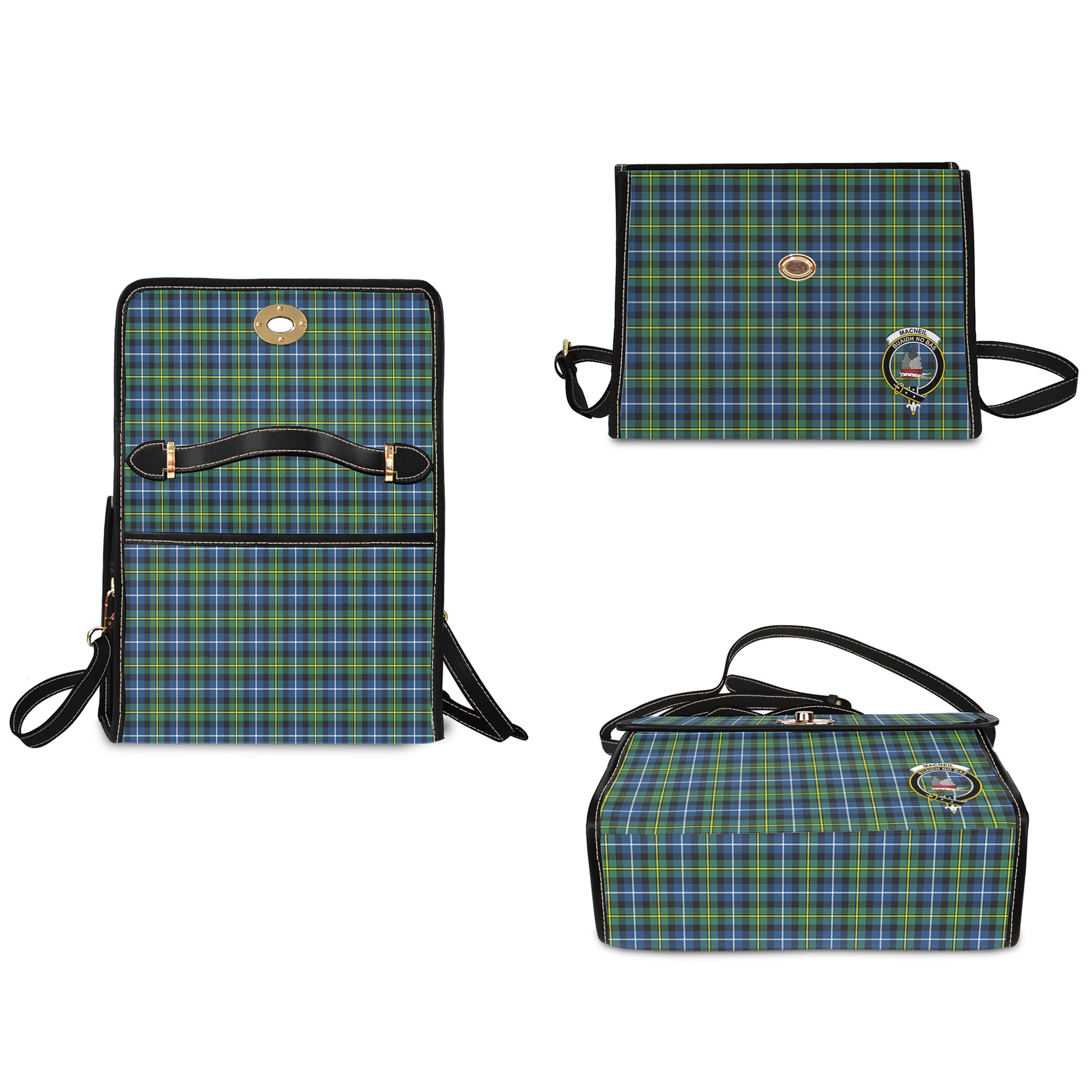 macneil-of-barra-ancient-tartan-leather-strap-waterproof-canvas-bag-with-family-crest