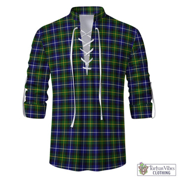 MacNeil of Barra Modern Tartan Men's Scottish Traditional Jacobite Ghillie Kilt Shirt
