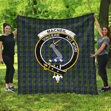 MacNeil of Colonsay Tartan Quilt with Family Crest