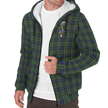 MacNeil of Colonsay Tartan Sherpa Hoodie with Family Crest