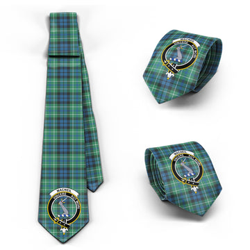 MacNeil of Colonsay Ancient Tartan Classic Necktie with Family Crest