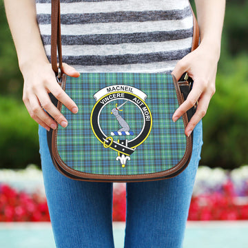 MacNeil of Colonsay Ancient Tartan Saddle Bag with Family Crest