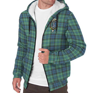 MacNeil of Colonsay Ancient Tartan Sherpa Hoodie with Family Crest