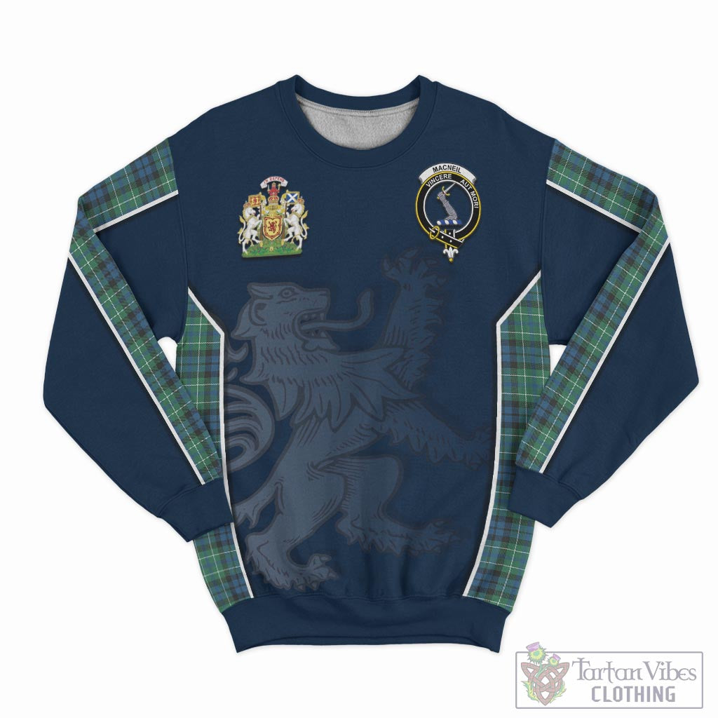Tartan Vibes Clothing MacNeil of Colonsay Ancient Tartan Sweater with Family Crest and Lion Rampant Vibes Sport Style
