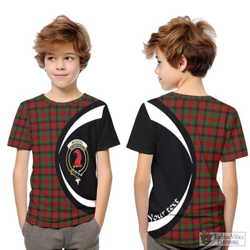 MacNicol (McNicol) Tartan Kid T-Shirt with Family Crest Circle Style