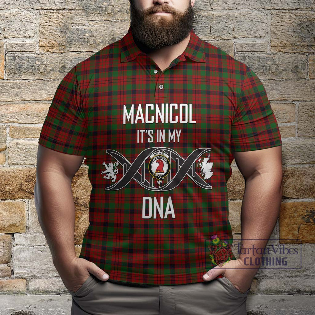 MacNicol (McNicol) Tartan Polo Shirt with Family Crest DNA In Me Style Kid - Tartanvibesclothing Shop