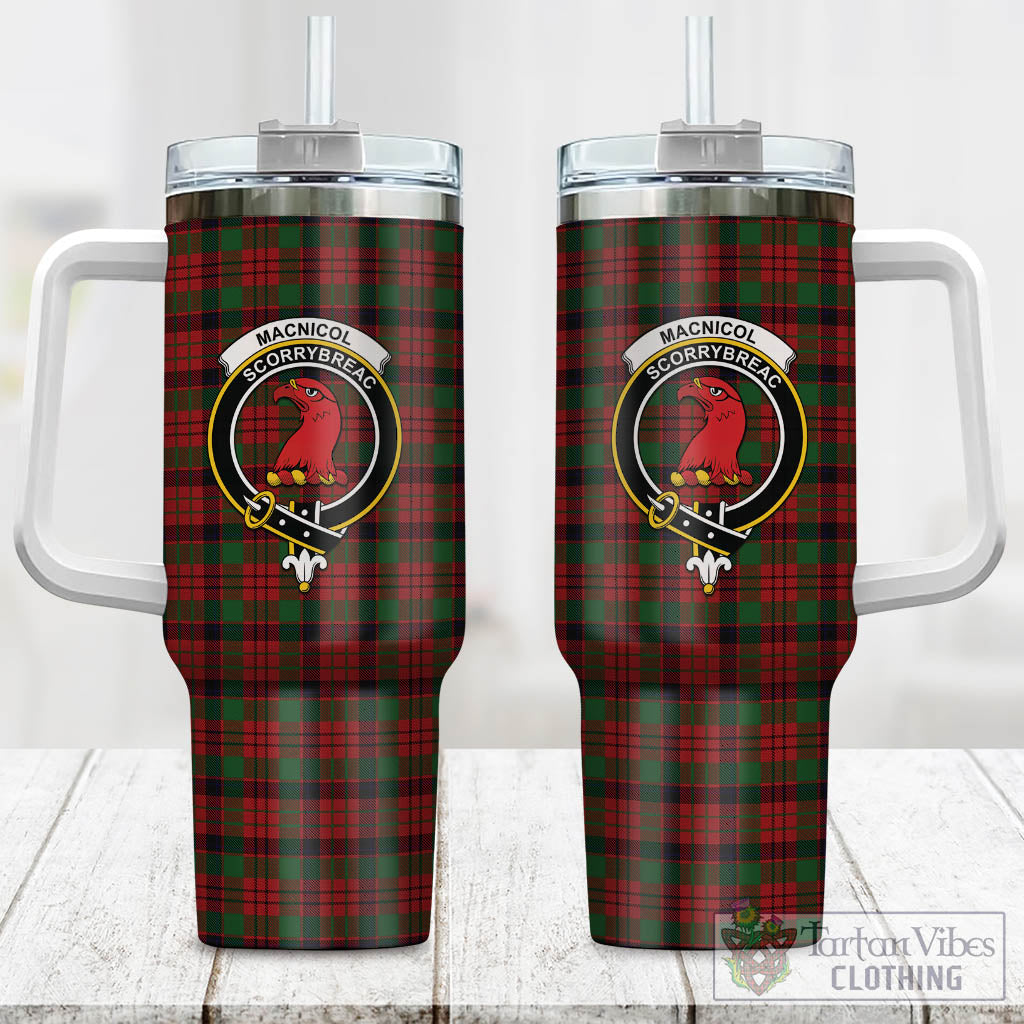 Tartan Vibes Clothing MacNicol Tartan and Family Crest Tumbler with Handle