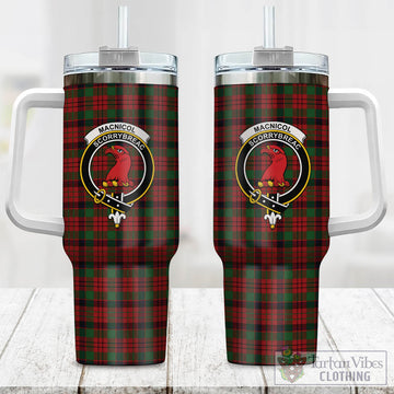 MacNicol Tartan and Family Crest Tumbler with Handle