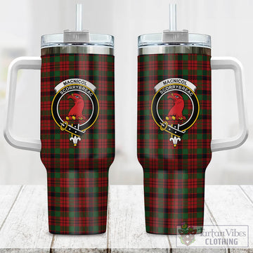 Tartan Vibes Clothing MacNicol Tartan and Family Crest Tumbler with Handle