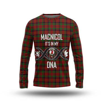 MacNicol (McNicol) Tartan Long Sleeve T-Shirt with Family Crest DNA In Me Style Unisex - Tartanvibesclothing Shop