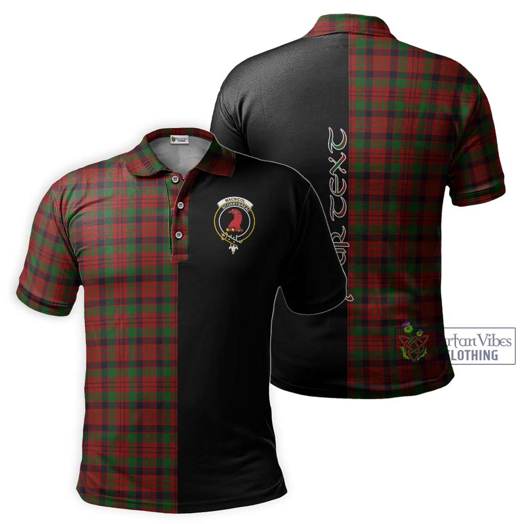 MacNicol (McNicol) Tartan Polo Shirt with Family Crest and Half Of Me Style Kid - Tartanvibesclothing Shop