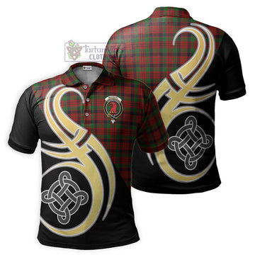 MacNicol (McNicol) Tartan Polo Shirt with Family Crest and Celtic Symbol Style