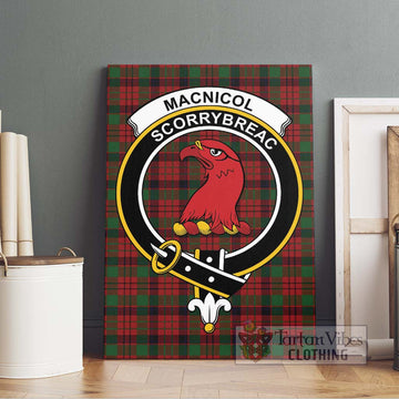 MacNicol (McNicol) Tartan Canvas Print Wall Art with Family Crest Without Frame - Tartan Vibes Clothing