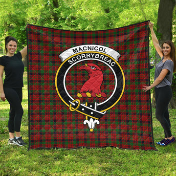 MacNicol (McNicol) Tartan Quilt with Family Crest