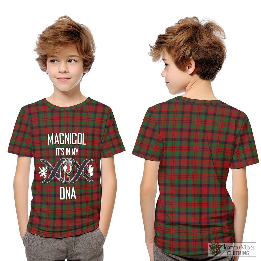 MacNicol (McNicol) Tartan Kid T-Shirt with Family Crest DNA In Me Style Youth XL Size14 - Tartanvibesclothing Shop