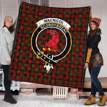 MacNicol (McNicol) Tartan Quilt with Family Crest