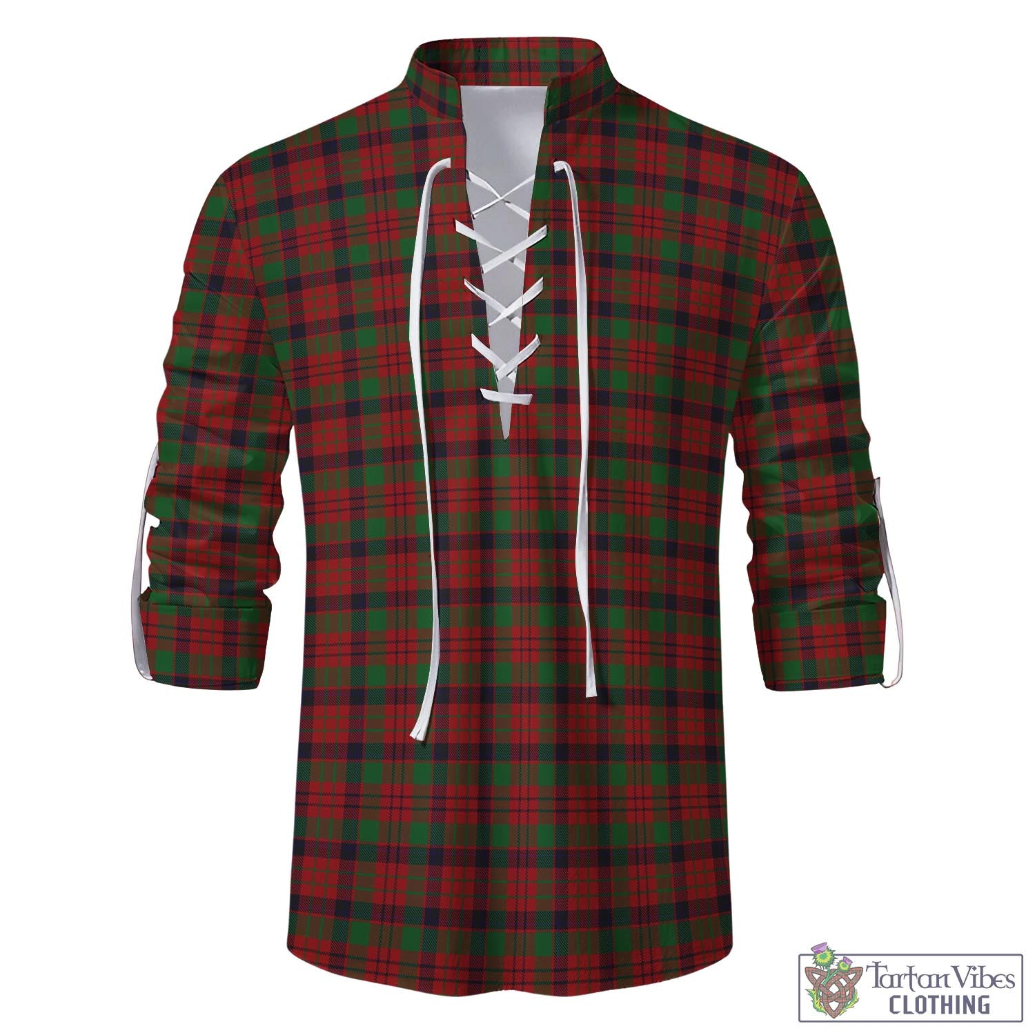 Tartan Vibes Clothing MacNicol Tartan Men's Scottish Traditional Jacobite Ghillie Kilt Shirt