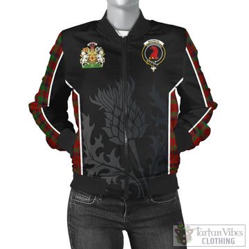 MacNicol Tartan Bomber Jacket with Family Crest and Scottish Thistle Vibes Sport Style